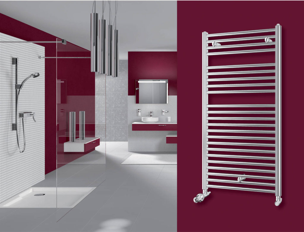 Hydronic Alternative Residential Hawaii Towel Warmer Chrome